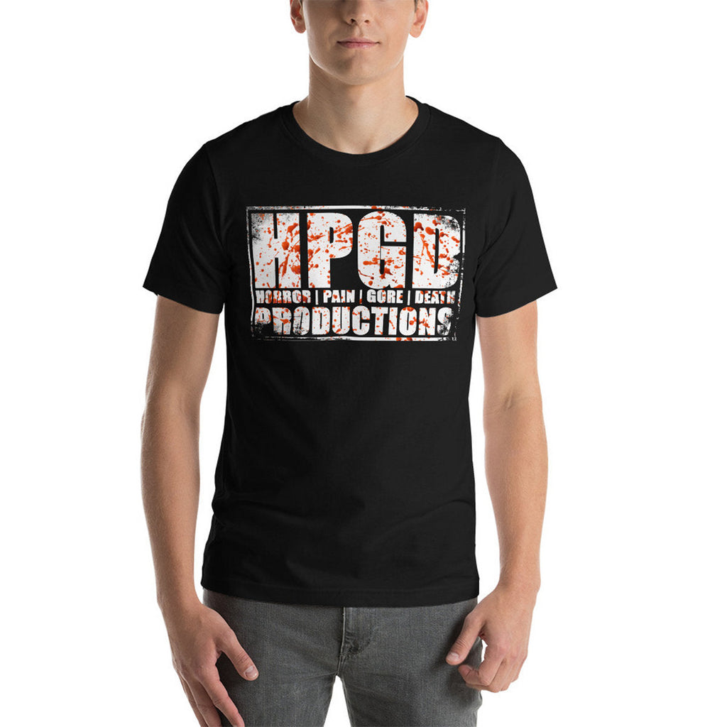 HORROR PAIN GORE DEATH PRODUCTIONS - HPGD Blood Spatter Logo T-Shirt