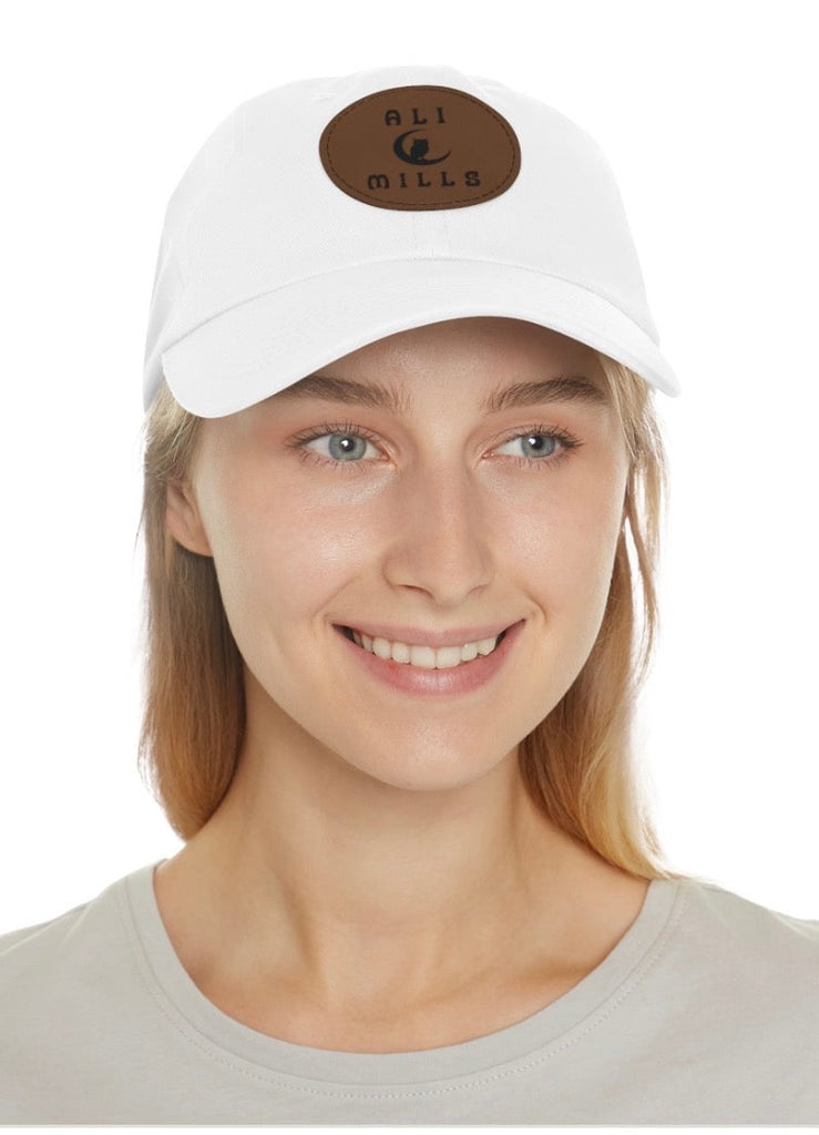Ali Mills Owl Moon Leather Patch Hat
