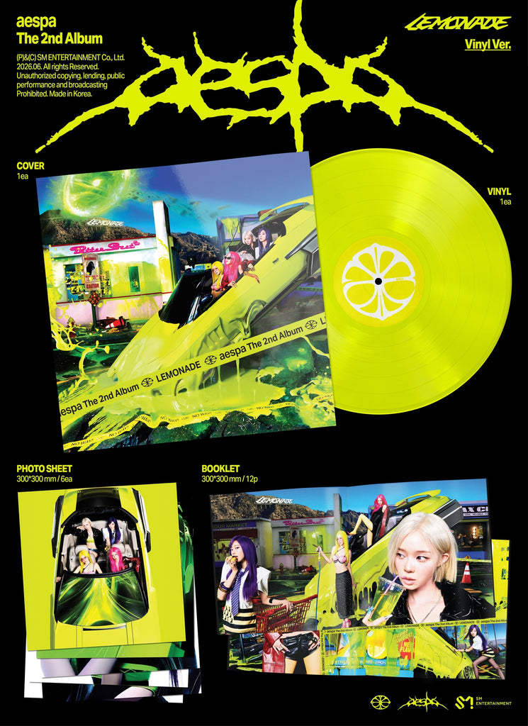 aespa - The 2Nd Album ‘Lemonade’ [Neon Yellow Vinyl] ((Vinyl))