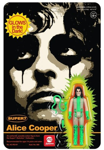Alice Cooper - Super7 - Alice Cooper ReAction Figure - Glow-in-the-Dark (Collectible, Figure, Action Figure, AE Exclusive) ((Action Figure))