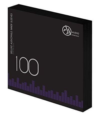 Audio Anatomy - 100X 12" DELUXE AUDIOPHILE ANTISTATIC INNER SLEEVES BLACK ((Innersleeves))