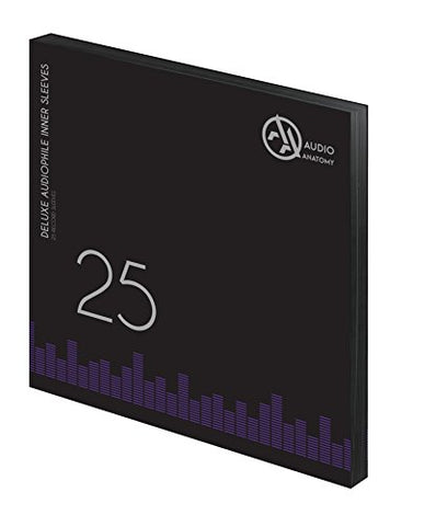 Audio Anatomy - 25X 12" DELUXE AUDIOPHILE ANTISTATIC INNER SLEEVES BLACK ((Innersleeves))