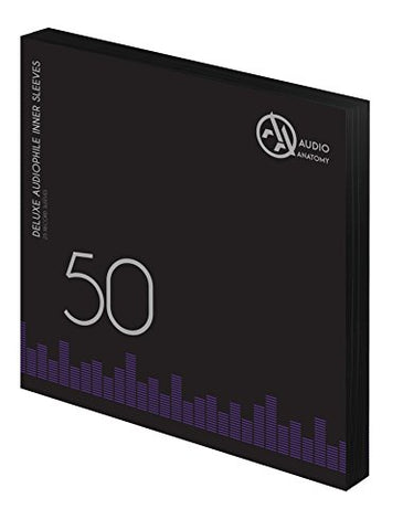 Audio Anatomy - 50X 12" DELUXE AUDIOPHILE ANTISTATIC INNER SLEEVES BLACK ((Innersleeves))