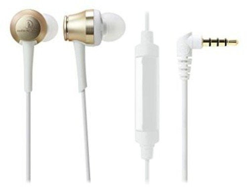 Audio Technica - ATH-CKR70ISCG - In-ear high-resolution audio headphones with in-line mic and control, champagne gold ((Speakers))