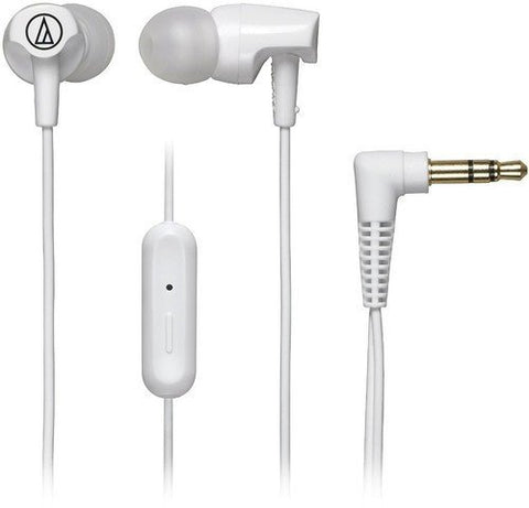 Audio-Technica - ATH-CLR100iSWH SonicFuel In-Ear Headphones with In-Line Mic & Control, White ((Headphone))