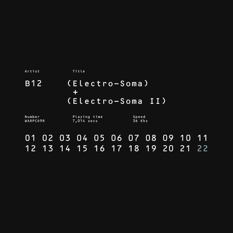 B12 - Electro-Soma I + II Anthology ((CD))