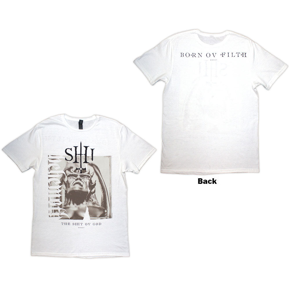 Behemoth - The Shit Ov God Sepia Parchment (()) White