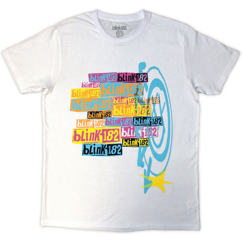 Blink-182 - Multi Stacked Logo (()) White