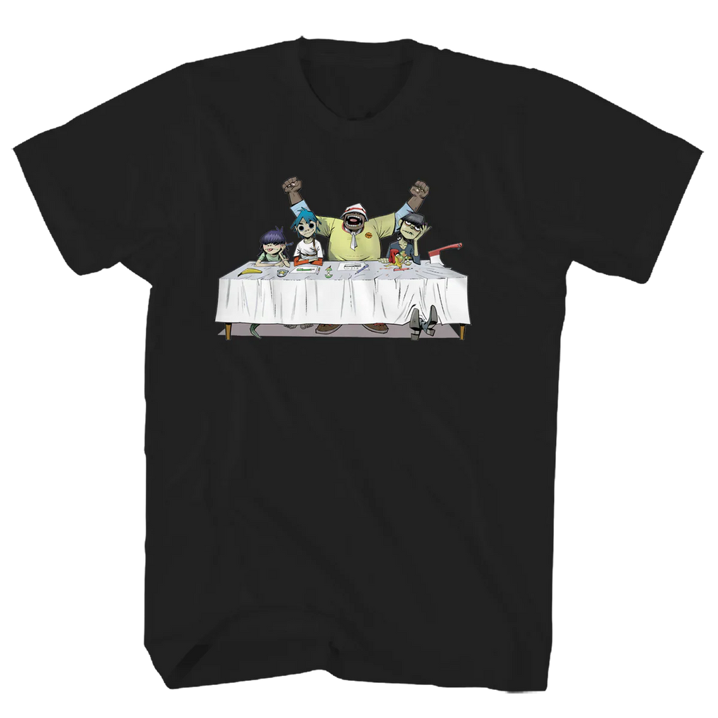 Gorillaz Dinner Table Band T-shirt - Jamie Hewlett Rise of the Ogre Tee