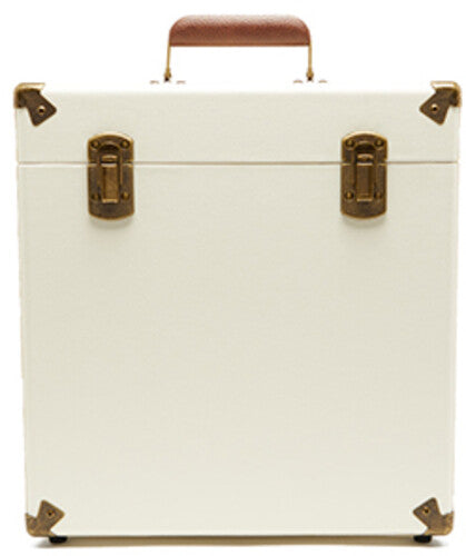 GPO - GPO Retro SWB18CT 12" Vinyl Record Case 35 Cnt Capacity Removable Lid - Cream / Tan ((Turntable Accessories))