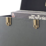 GPO - GPO Retro SWB18GB 12 " Vinyl Record Case 35 Count Capacity Removable Lid - Rustic Green with Black Interior) ((Vinyl Accessories))