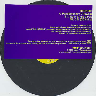 HECKER - 2 Track 12inch ((Vinyl))