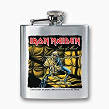 Icup - Iron Maiden - Piece of Mind Album Cover 8 oz Stainless Steel Flask ((Merchandise))