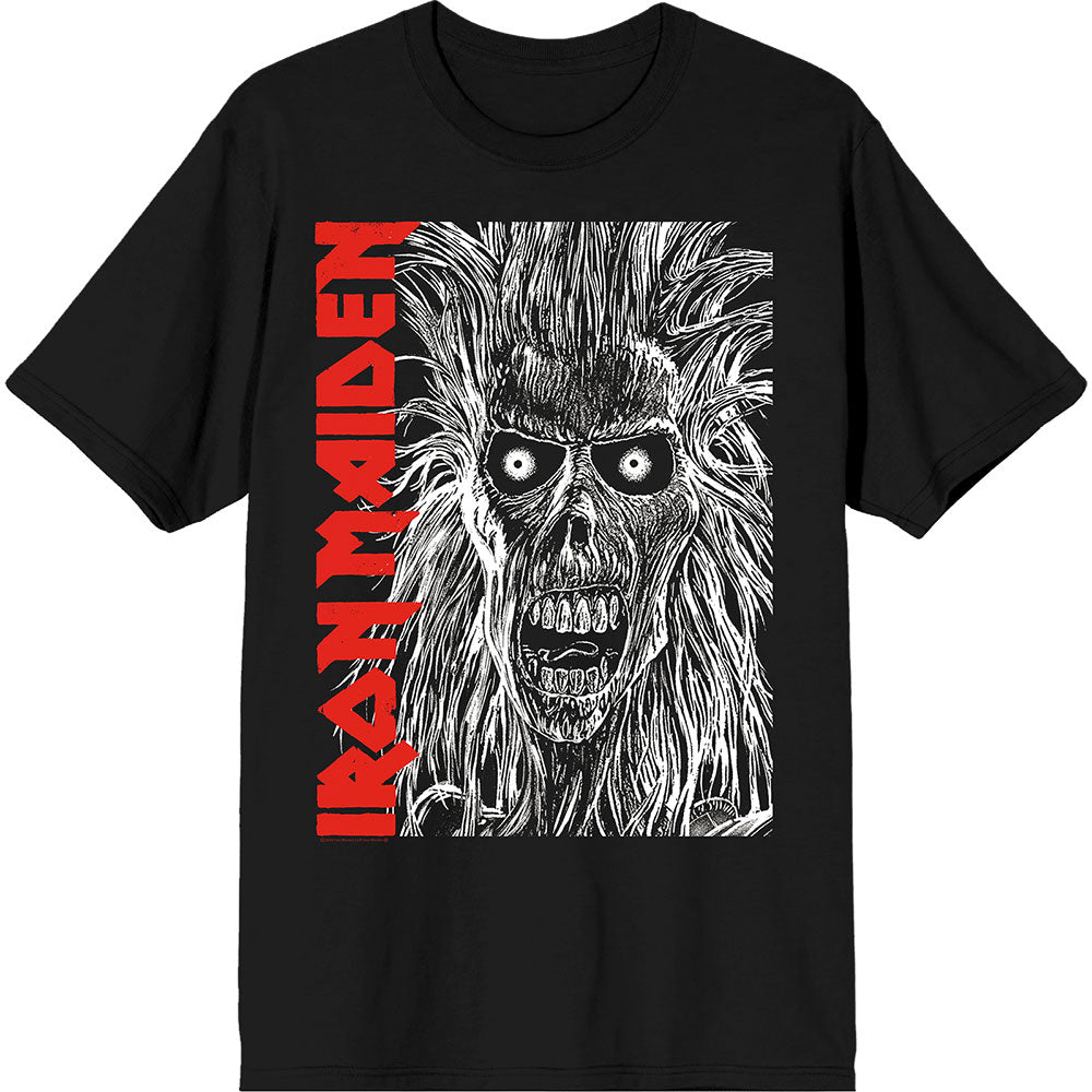 Iron Maiden - Eponymous Face Red Logo (()) Black
