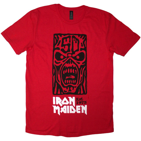 Iron Maiden - Est. 1975 Stamp Logo Black (()) Red