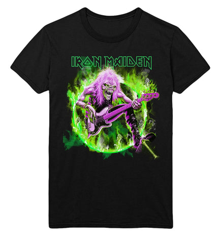 Iron Maiden Green Guitar T-Shirt