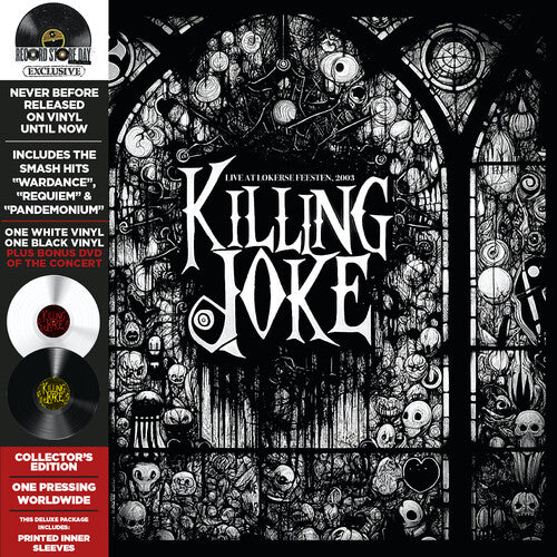 Killing Joke - Live at Lokerse Feesten, 2003 (Indie Exclusive) (Colored Vinyl, Deluxe Edition, White & Black, With DVD) (2 Lp's) ((Vinyl))