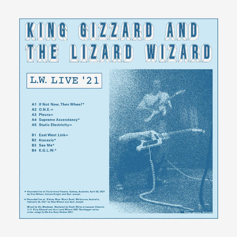 King Gizzard & The Lizard Wizard - L.W. Live in Australia (REVERSE GROOVE ON CLEAR VINYL) ((Vinyl))