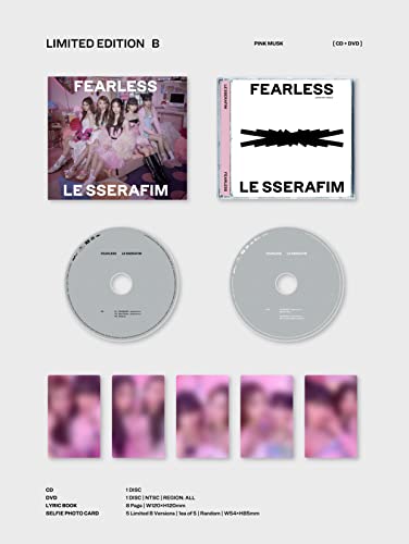 LE SSERAFIM - FEARLESS [Limited Edition B] [CD + DVD] ((CD))