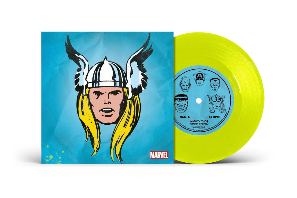 Marvel Chorus - Mighty Thor (1966 Theme) / Merry Marvel Marching Society [Translucent Yellow 7" Single] ((Vinyl))