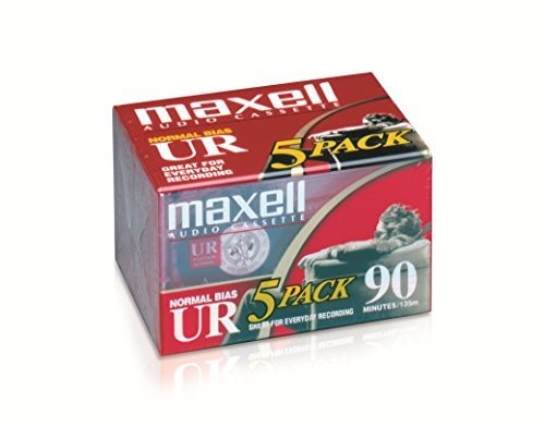 Maxell - Maxell 108562 UR-90 5PK Normal Bias Audio Cassettes 90 Minute With Cases 5 Pack (())