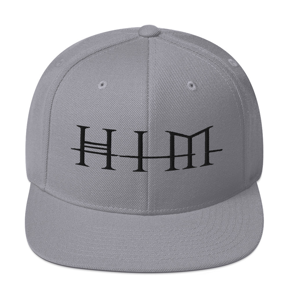 MerchMoment - HIM Classic Logo Grey Embroidered Snap Back Hat (())