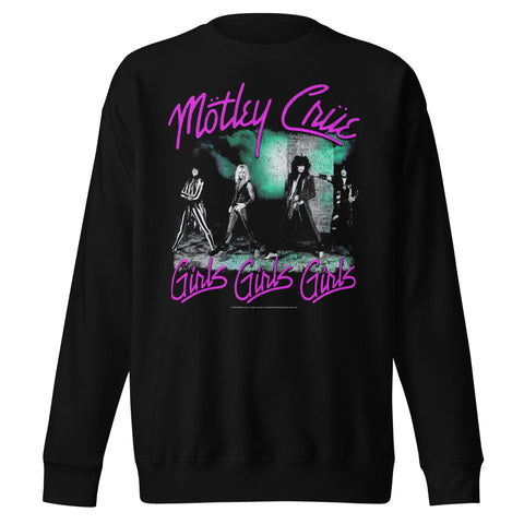 Motley Crue Pink Girls Jumbo Print Sweatshirt