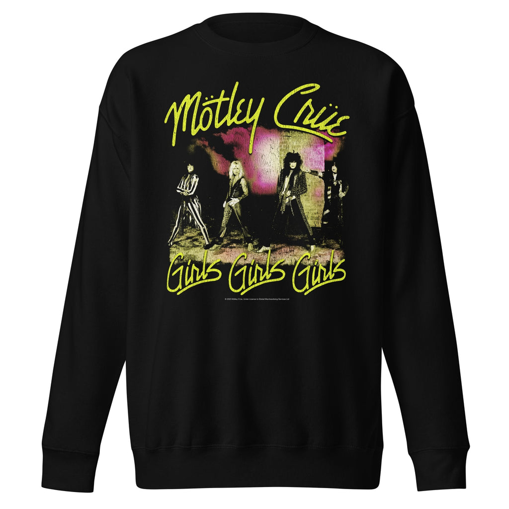 Motley Crue Yellow Girls Jumbo Print Sweatshirt