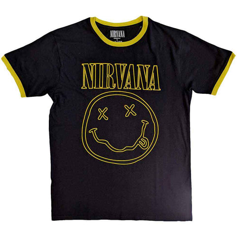 Nirvana - Outline Happy Face (()) Black