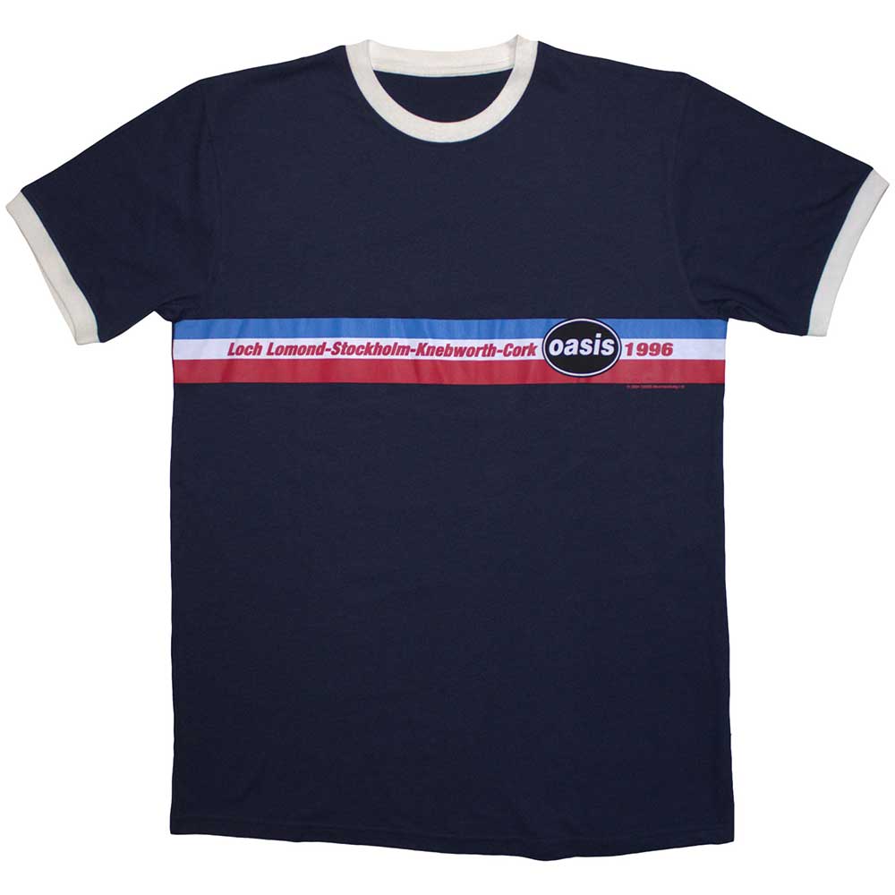 Oasis - 1996 Tour Horizontal Stripes (()) Blue