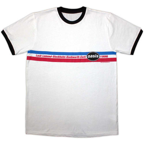 Oasis - 1996 Tour Horizontal Stripes (()) White