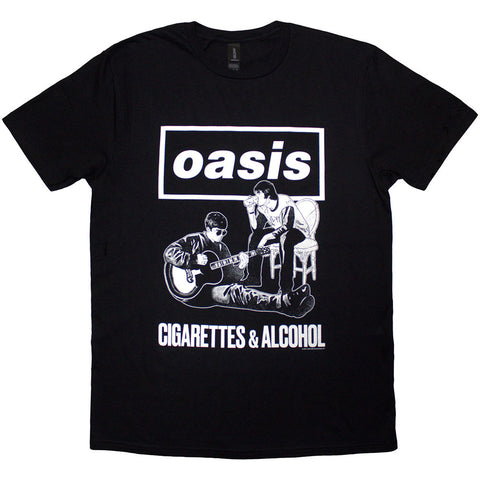 Oasis - Cigarettes & Alcohol Illustration Mono (()) Black