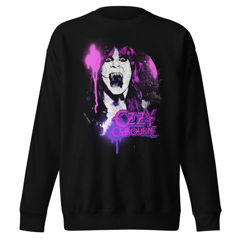 Ozzy Osbourne Purple Screaming Jumbo Print Sweatshirt