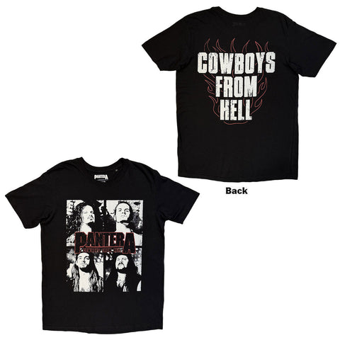 Pantera - Cowboys From Hell Flames Unisex T-Shirt (Black) ((Apparel))