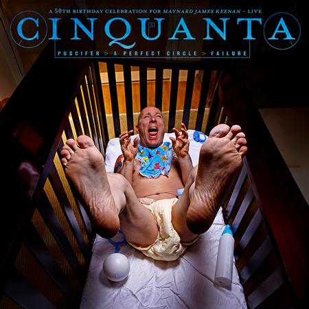 Puscifer/A Perfect Circle/Failure - Cinquanta: A 50th Birthday Celebration For Maynard James Keenan – Live (Limited Edition Clear Blue w/ Red & Pink Swirl Vinyl) (2 Lp's) ((Vinyl))