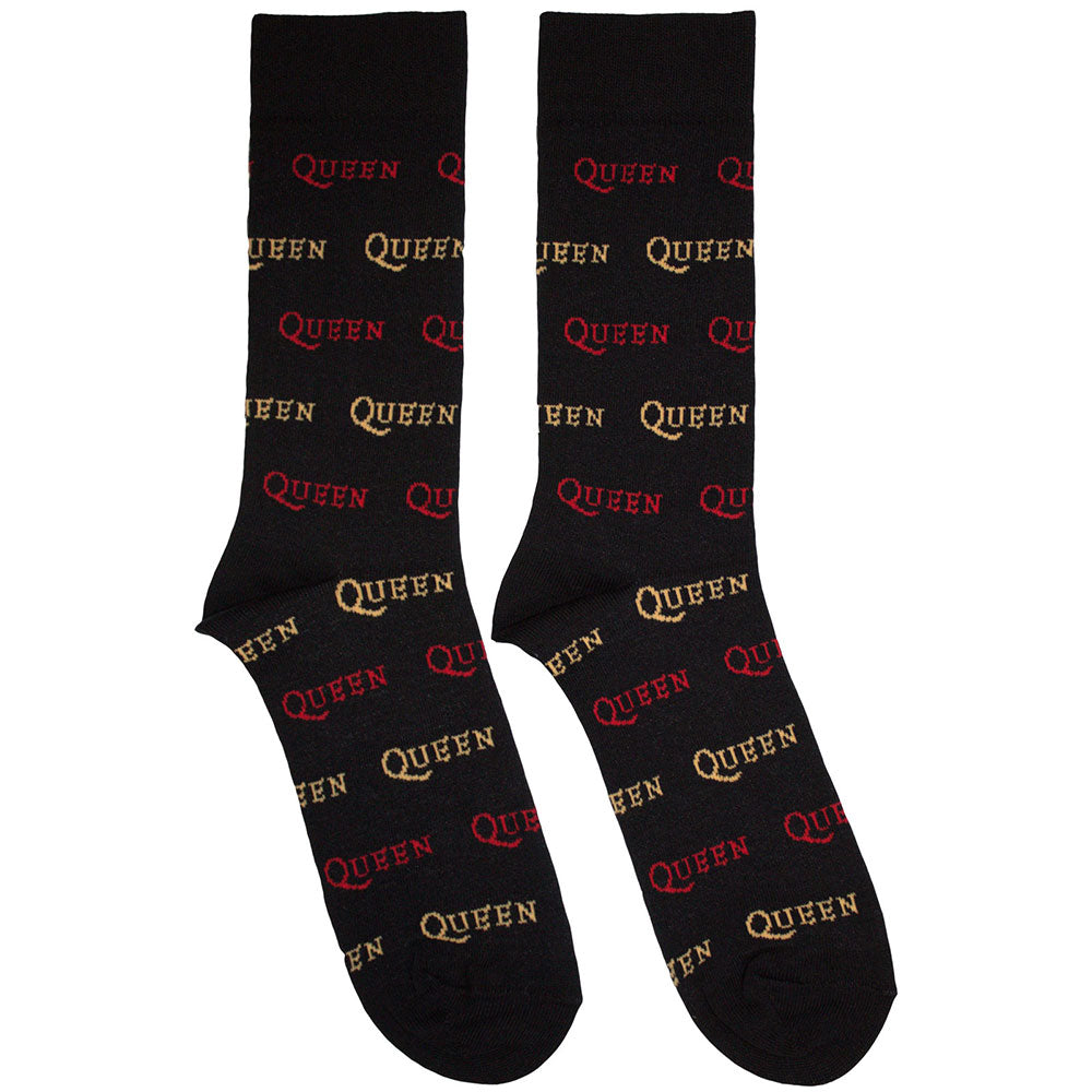 Queen - Logo Repeat Colour (()) Black
