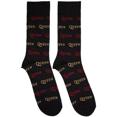 Queen - Logo Repeat Colour (()) Black