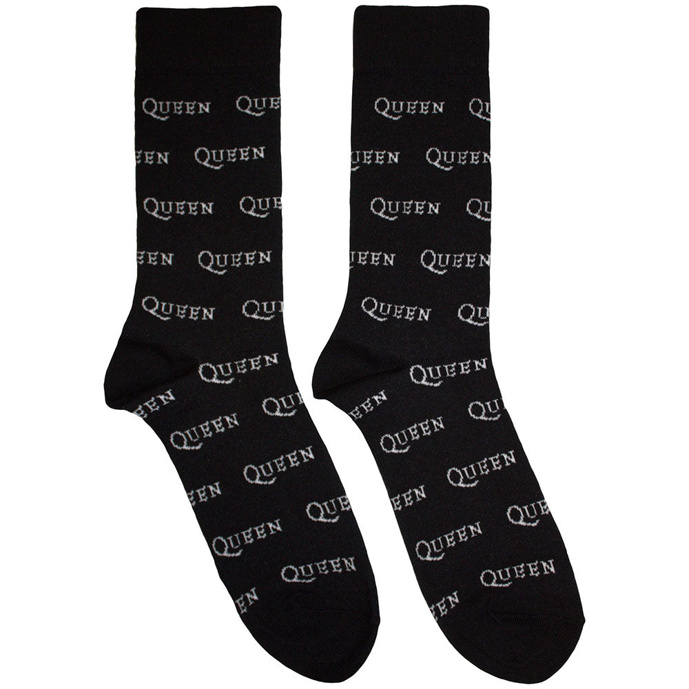 Queen - Logo Repeat Mono (()) Black