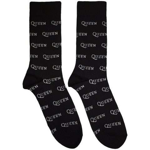 Queen - Logo Repeat Mono (()) Black