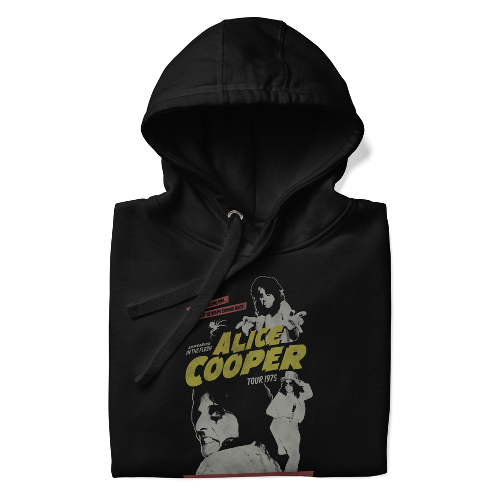 Stakes - Alice Cooper 1975 Tour Vintage Hoodie (()) Black