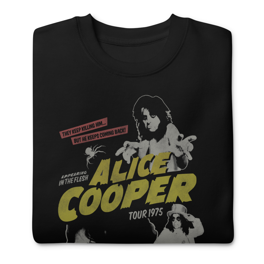 Stakes - Alice Cooper 1975 Tour Vintage Sweatshirt (()) Black