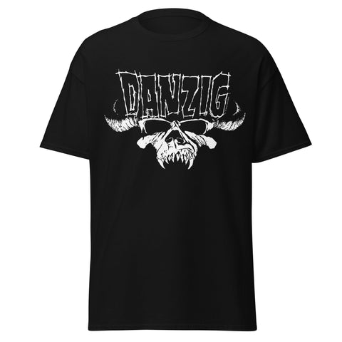Stakes - Danzig - Logo Skull Jumbo Print T-Shirt (()) Black