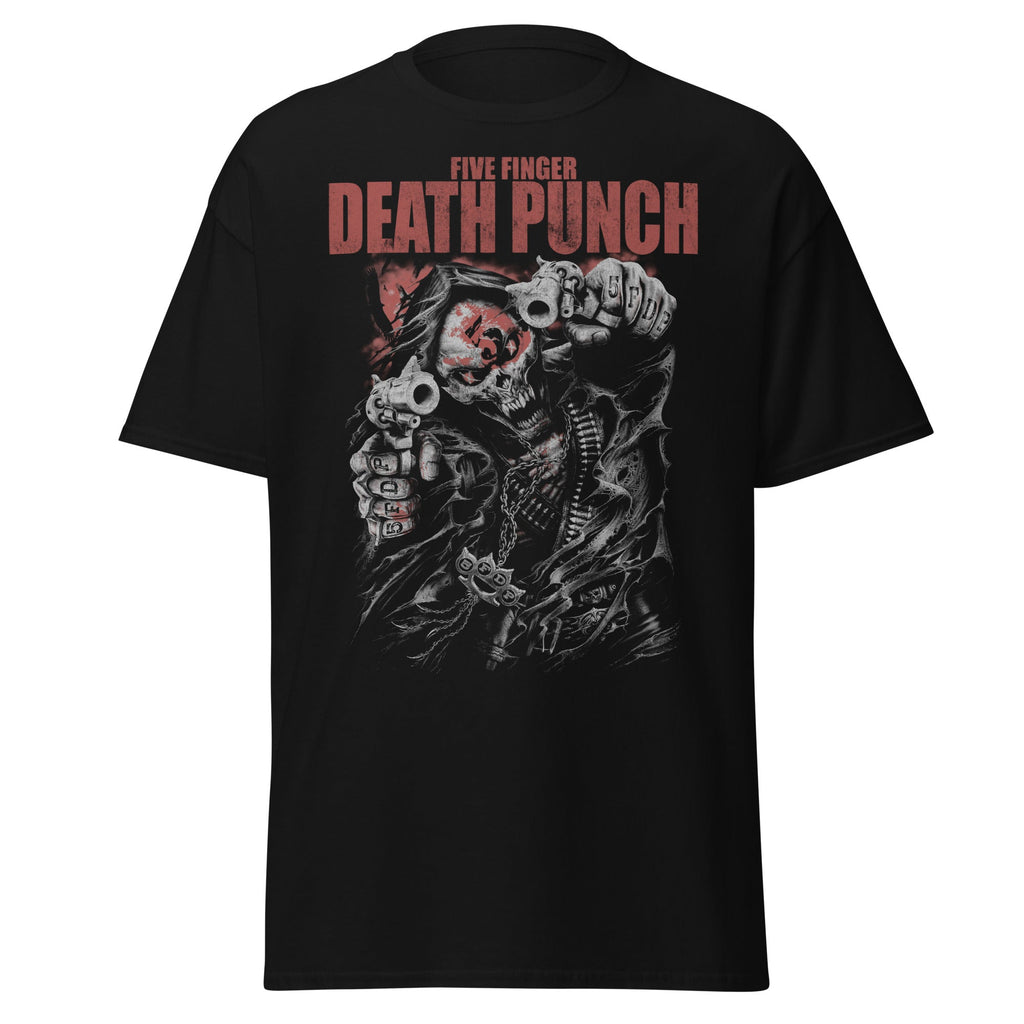 Stakes - Five Finger Death Punch - Both Barrels Jumbo Print T-Shirt (()) Black