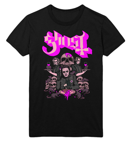 Stakes - Ghost What's for Dinner Jumbo Print T-Shirt (()) Black
