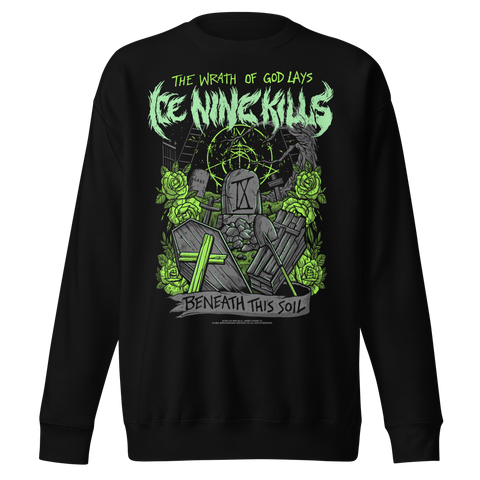 Stakes - Ice Nine Kills Green Wrath Jumbo Print Sweatshirt (()) Black