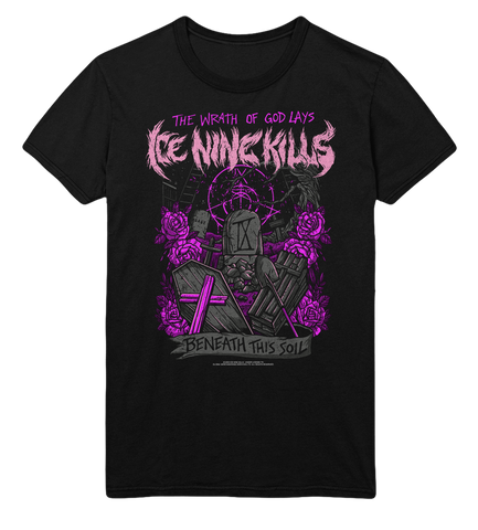 Stakes - Ice Nine Kills Purple Wrath Jumbo Print T-Shirt (()) Black
