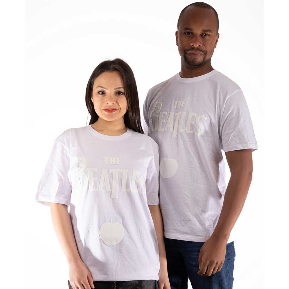 The Beatles - Drop T Logo & Apple White-on-White (()) White