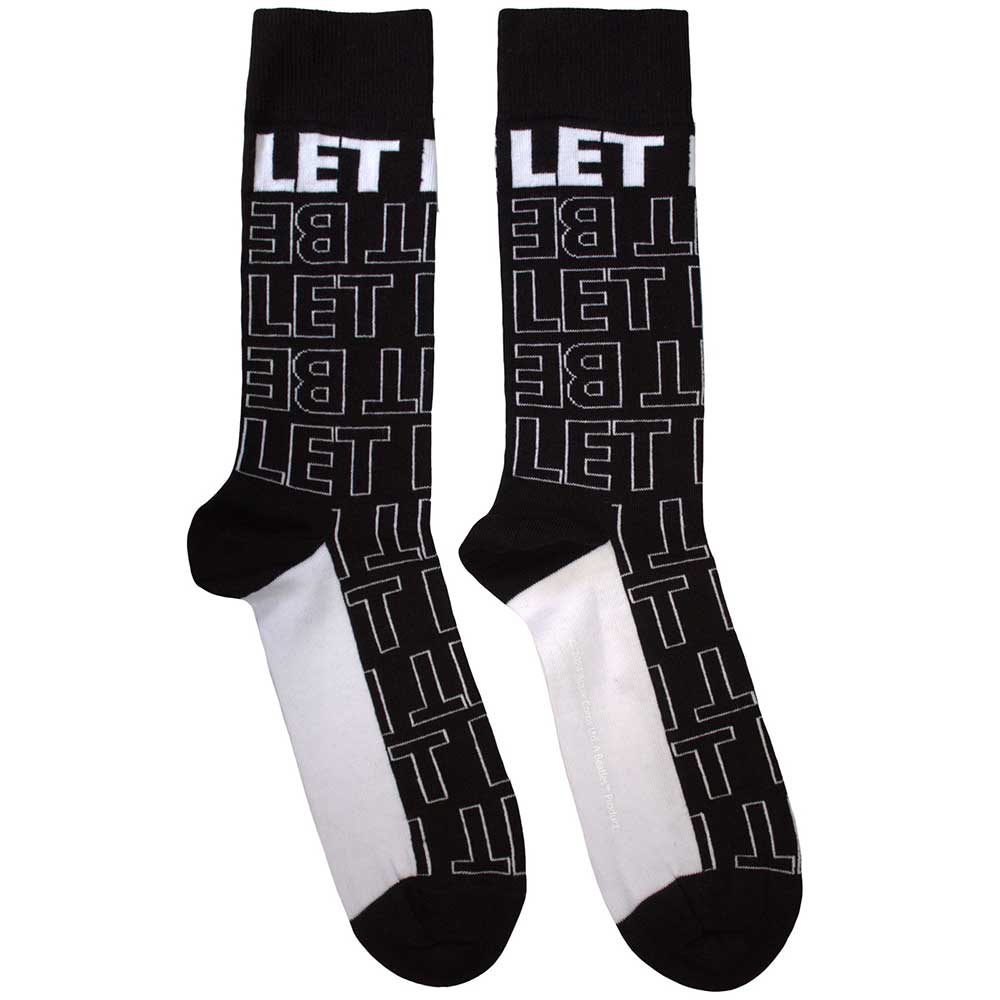 The Beatles - Let It Be Text Outlines Repeat (()) Black
