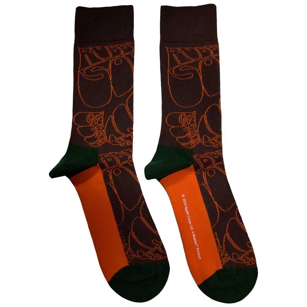 The Beatles - Rubber Soul Text Outlines Repeat (()) Brown