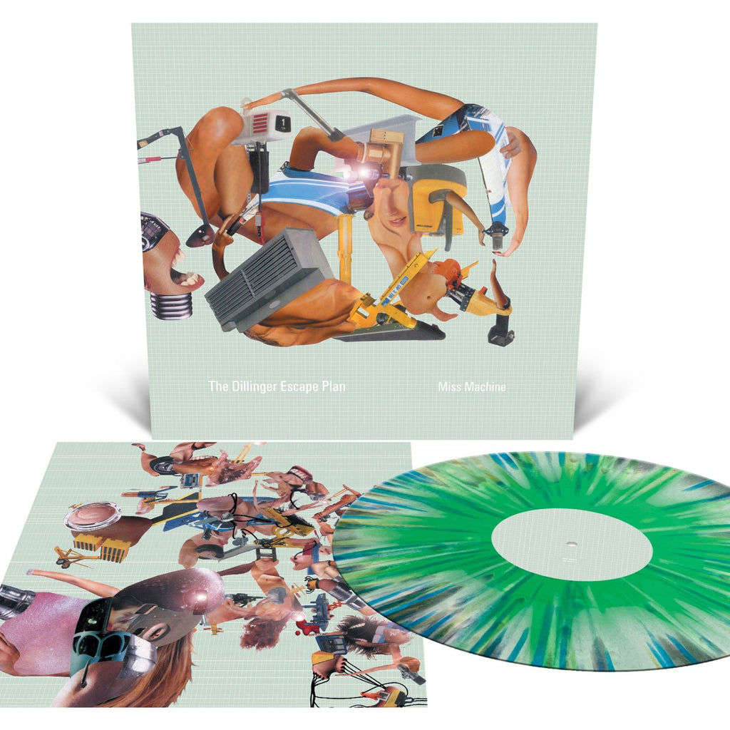 The Dillinger Escape Plan - Miss Machine (Mint Green, White and Metallic Silver Tri Color Merge with Mustard, Cyan Blue and White Splatter) ((Vinyl))